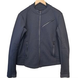 Adidas -904 Women's Black Climalite Long Sleeve‎ Zip Pockets Moto Jacket Size L